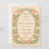 Blush Sage Rose Garden Baby Shower Kaart (Voorkant)