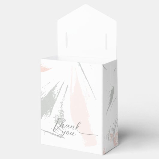 Blush Sage Waterverf Dank je bruiloft Bedankdoosjes (Geopend)