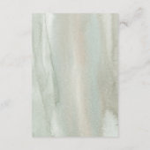 Blush & Sage Waterverf Geometrische Bruiloft RSVP Informatiekaartje (Achterkant)