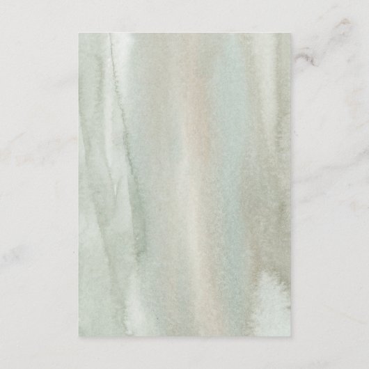 Blush & Sage Waterverf Geometrische Bruiloft RSVP Informatiekaartje (Achterkant)