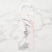 Blush Sage Waterverf Wedding Flessenhanger (Voorkant)