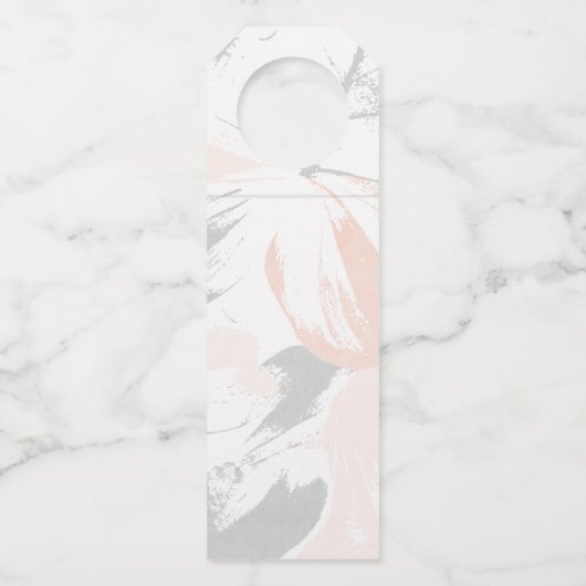 Blush Sage Waterverf Wedding Flessenhanger (Achterkant)