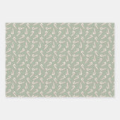 Blush Sage Wrapping Paper Flat Sheet Set van 3 (Voorkant)