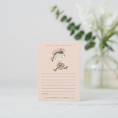 Blush Sailor Nautical Advice for Mum Baby shower Informatiekaartje (Staand voorkant)