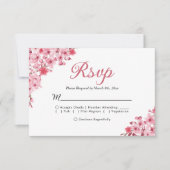 Blush Sakura Wedding – Spring Floral  RSVP (Voorkant)