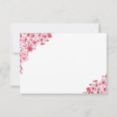 Blush Sakura Wedding – Spring Floral  RSVP (Achterkant)
