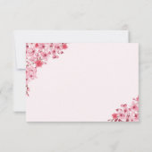 Blush Sakura Wedding – Spring Floral RSVP Kaartje (Achterkant)
