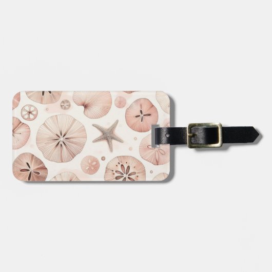 Blush Sand Dollar Beach Bagagelabel (Voorkant horizontaal)