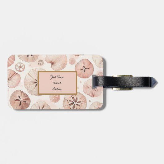 Blush Sand Dollar Beach Bagagelabel (Achterkant horizontaal)