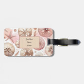 Blush Sand Dollars Star Fish Bagagelabel (Achterkant horizontaal)