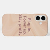Blush & Sand Plug In Air Art Case-Mate iPhone Case (Achterkant (horizontaal))