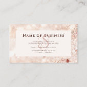 Blush Sanguine Monogram Textuur Visitekaartje (Achterkant)