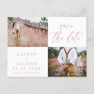 Blush Save the Date Briefkaart