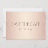 Blush Save The Date Kaart Vintage (Voorkant)