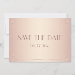 Blush Save The Date Kaart Vintage