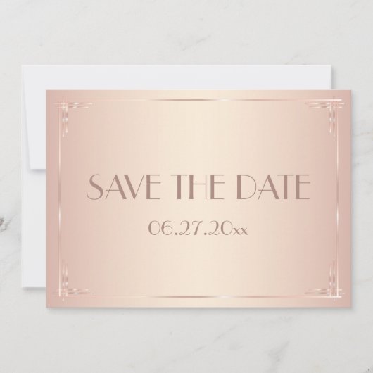 Blush Save The Date Kaart Vintage (Voorkant)