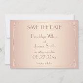 Blush Save The Date Kaart Vintage (Achterkant)