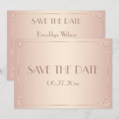 Blush Save The Date Kaart Vintage (Voorkant / Achterkant)