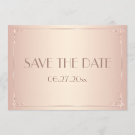 Blush Save The Date Kaart Vintage