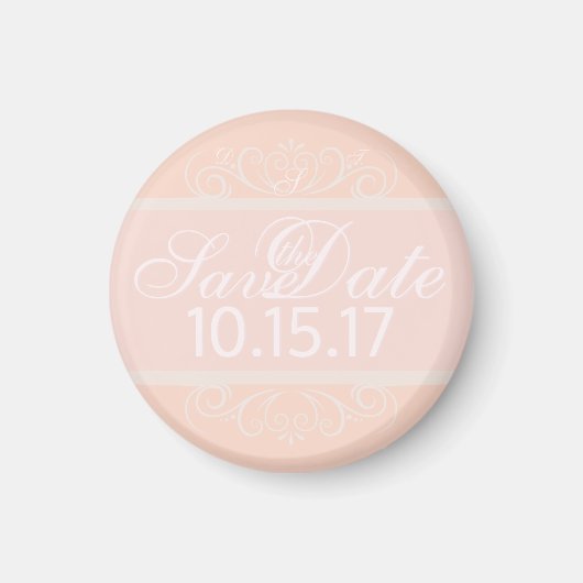 Blush Save the Date Magnet (Voorkant)