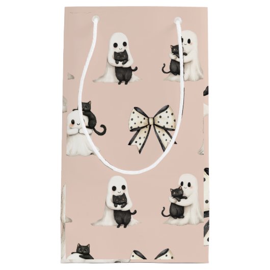 Blush Schattigee geesten en katten op Halloween Gi Klein Cadeauzakje (Voorkant)