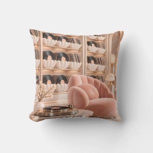 Blush Schelpstoel Vintage Platenbibliotheek Kussen