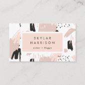Blush Scribble | Trendy en Chic Visitekaartje (Voorkant)