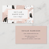 Blush Scribble | Trendy en Chic Visitekaartje (Voorkant / Achterkant)