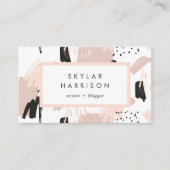 Blush Scribble | Trendy en Chic Visitekaartje (Voorkant)
