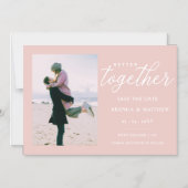 Blush Script beter samen Minimale eenvoudige foto Magnetische Uitnodiging (Voorkant)