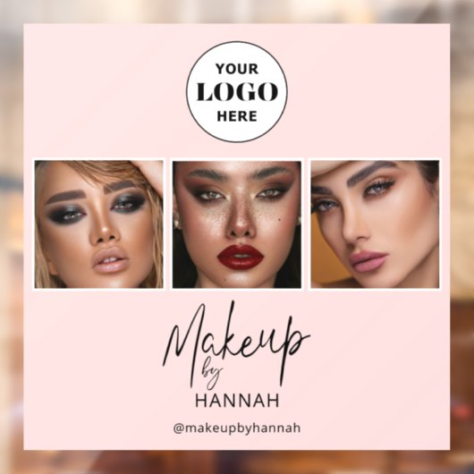 Blush Script Logo Foto Make-up Studio Raamsticker (Vel 2)