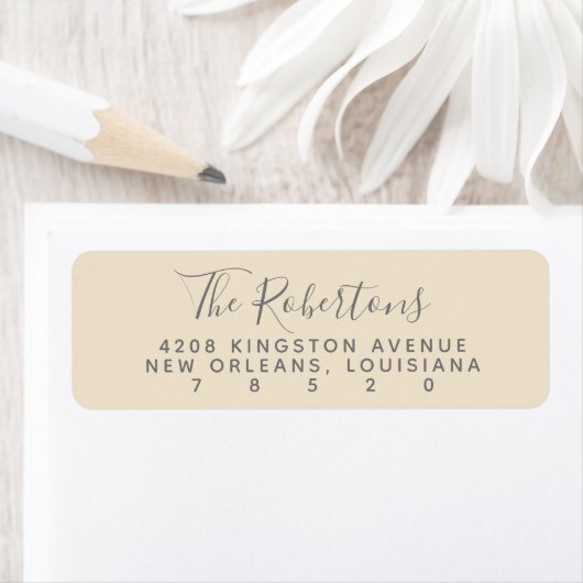 Blush Script Name Return Address Labels (Insitu)