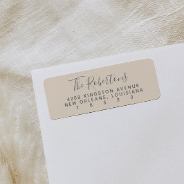 Blush Script Name Return Address Labels