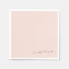 Blush Script Namen Bruiloft Cocktail Servet