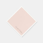 Blush Script Namen Bruiloft Cocktail Servet (Hoek)