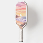 Blush Sea Sunset | Beach Watercolor Painting Pickleball Paddle (Links)