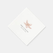 Blush Seashell Bruiloftsreceptie Cocktail Servet (Hoek)