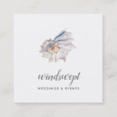 Blush Seashell Vierkante Visitekaartje (Voorkant)