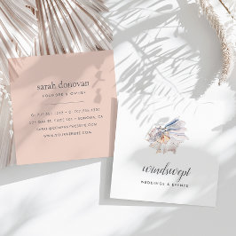 Blush Seashell Vierkante Visitekaartje