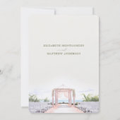 Blush Seaside Romance Save-the-Date Uitnodiging (Achterkant)