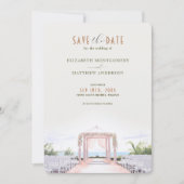 Blush Seaside Romance Save-the-Date Uitnodiging (Voorkant)