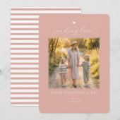 Blush Sending Love Photo Feestdagenkaart (Voorkant / Achterkant)