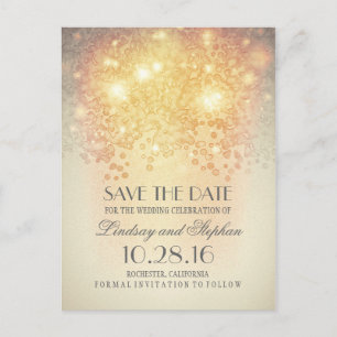 Blush Shimmer Elegant Sla de datum briefkaarten