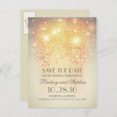 Blush Shimmer Elegant Sla de datum briefkaarten (Voorkant / Achterkant)