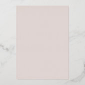 Blush Silver Beige Snowflake Quinceanera Folie Uitnodiging (Achterkant)