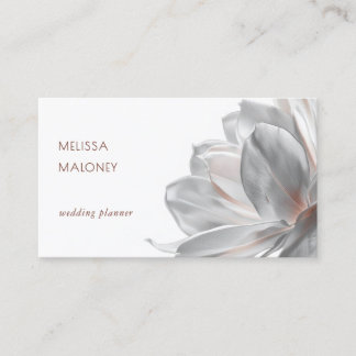 Blush Silver Magnolia White Business Card Visitekaartje