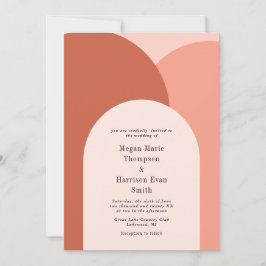 Blush Simply Arches Wedding Invitation Kaart