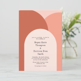 Blush Simply Arches Wedding Invitation Kaart