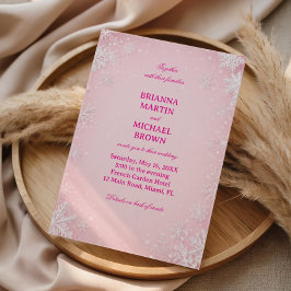 Blush Sneeuwvlok Winter Droomlandschap Elegantie Kaart