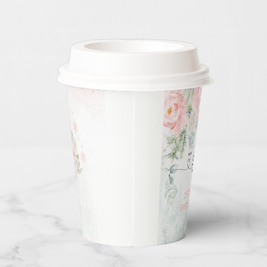 Blush sneeuwvlokken Baby de koude buitenkant Papieren Bekers (Rechts)